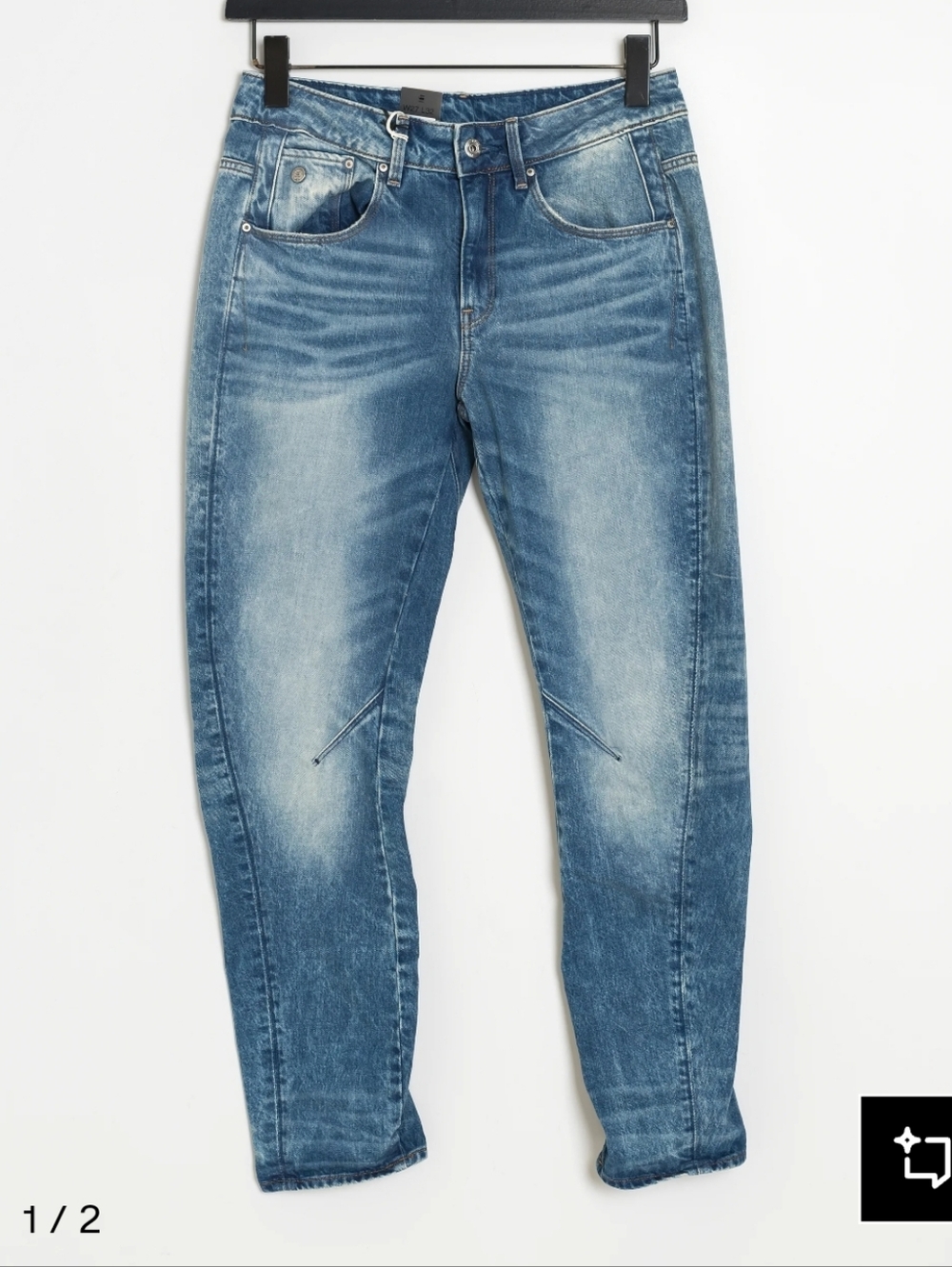 G-Star Raw Arc 3D Low Boyfriend WMN Tapeted Leg Blue Washed Jeans Size W33-L32 - Picture 4 of 13